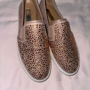 Brand new INC rose gold slip on shoes